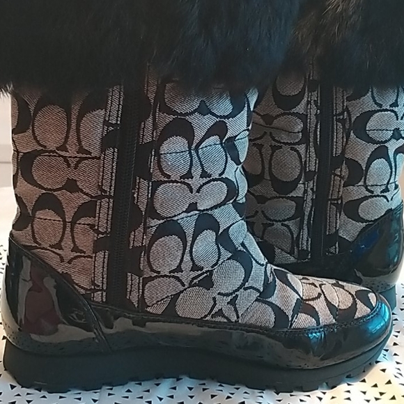 Coach Leatherware mid-calf fur boots - Picture 5 of 7